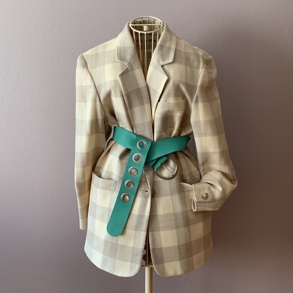 VTG Plaid 2pc pant suit 100% Wool Union made - Picture 10 of 16